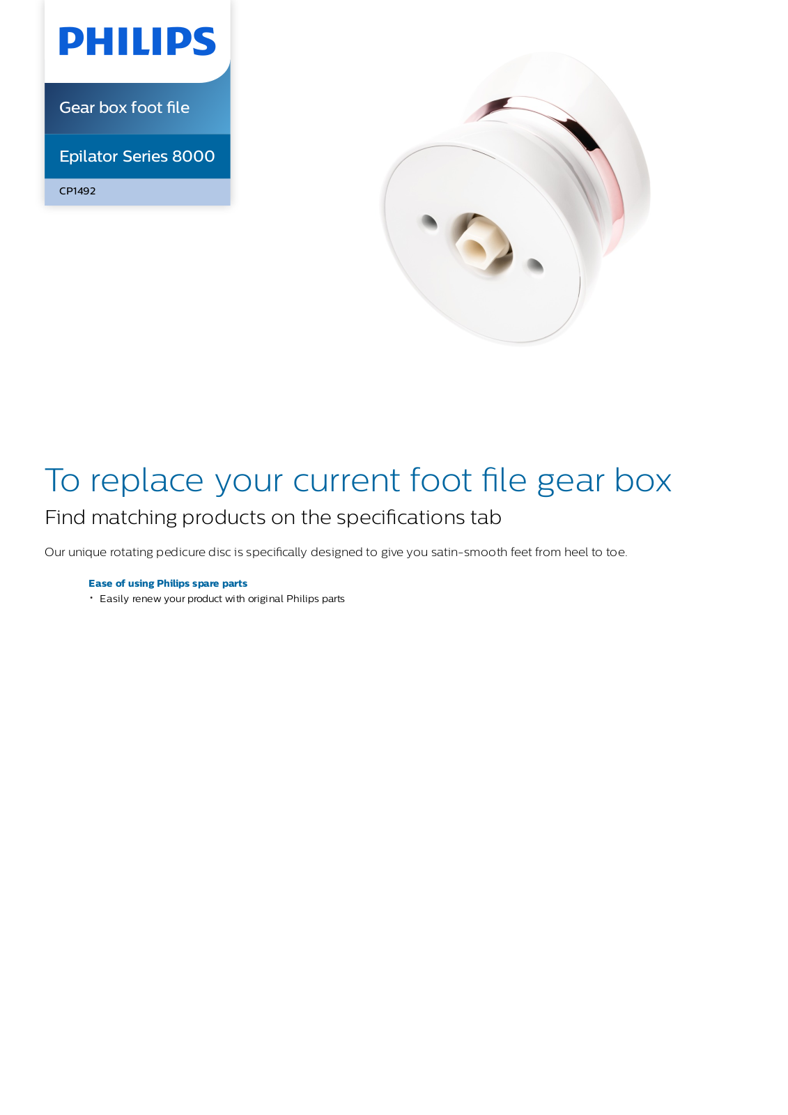 Philips CP1492/01 leaflet - ManualMachine.com