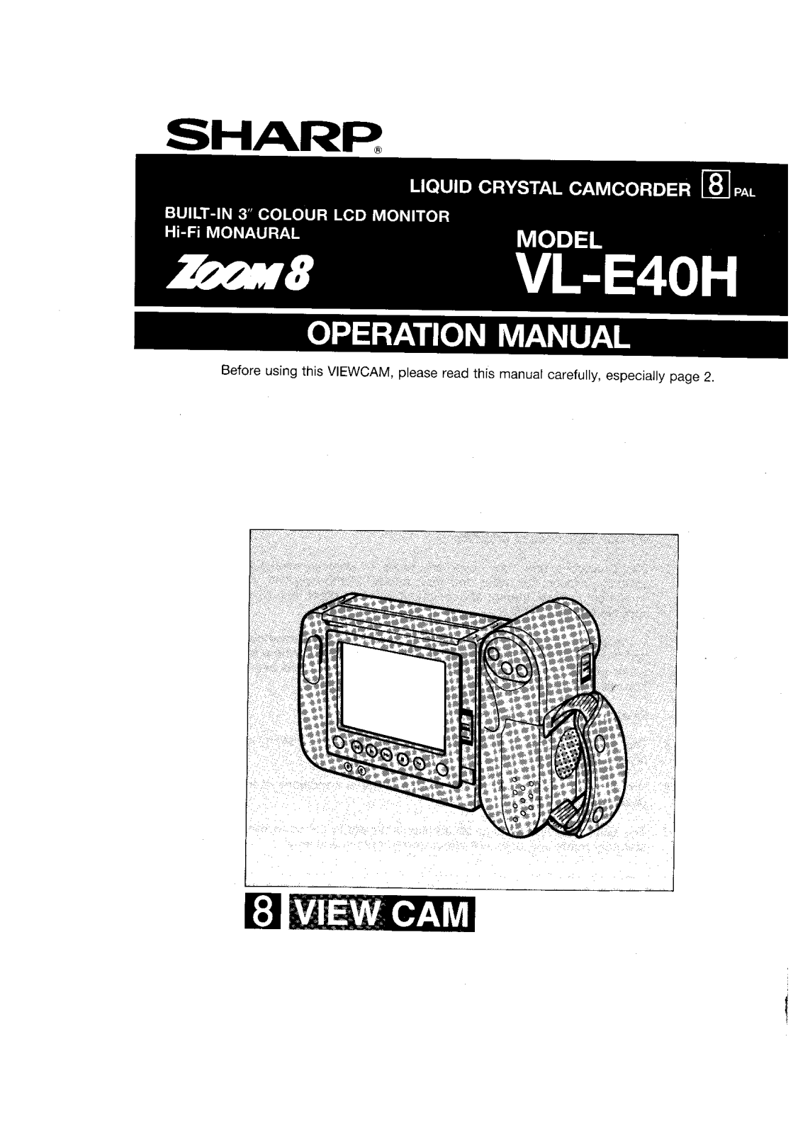 Sharp VL-E40H User Manual