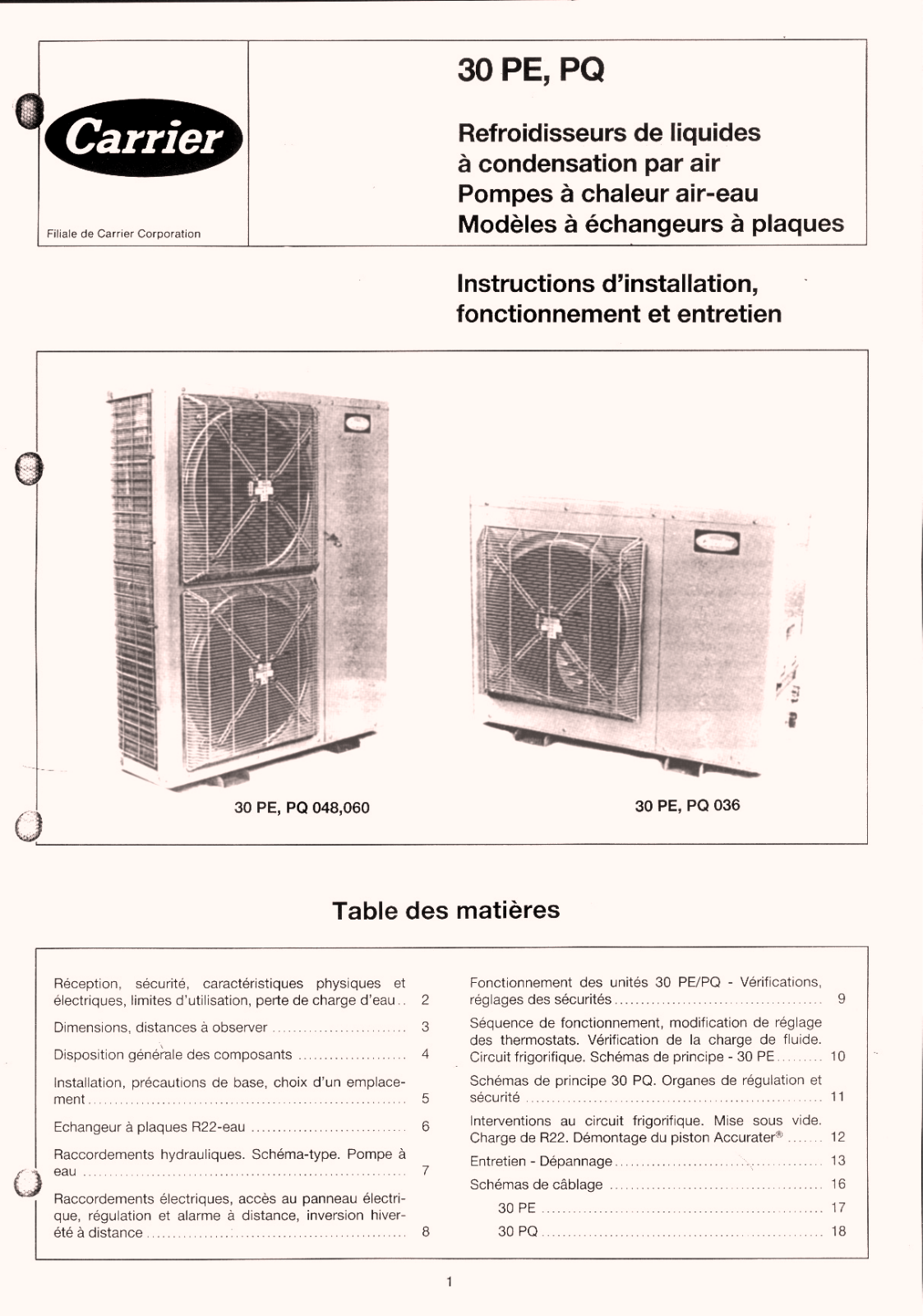 Carrier 30PQIOM User Manual