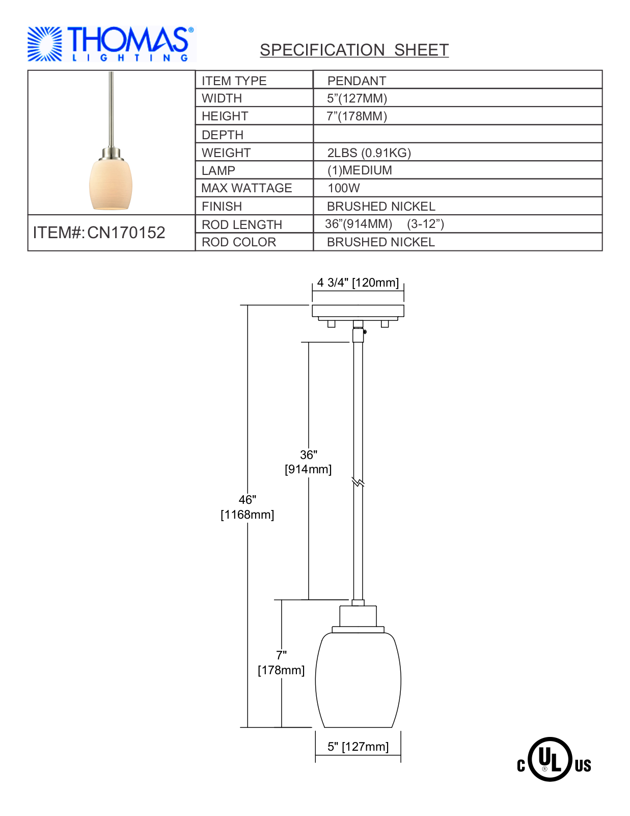 Thomas Lighting CN170COLOR User Manual - ManualMachine.com