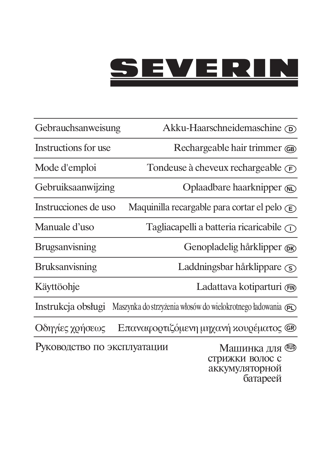 Severin HS 7812 User Manual