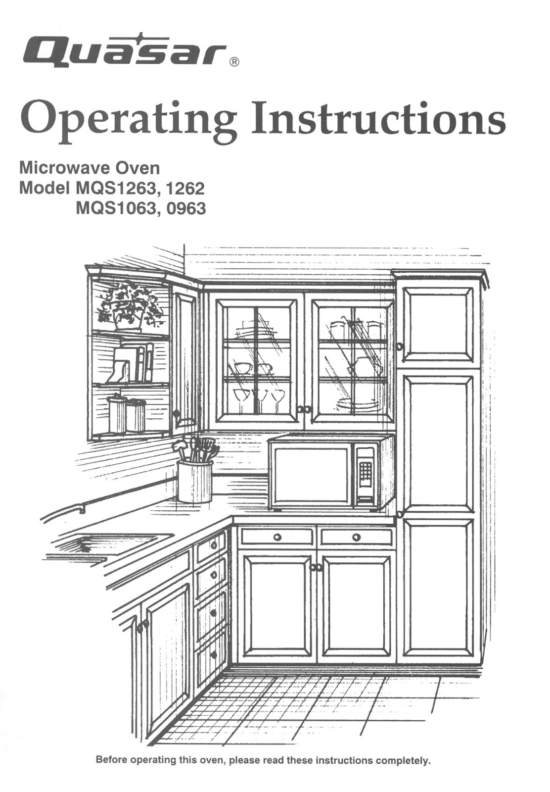 Panasonic MQS1263E, MQS1063E, MQS0963E, MQS1262E User Manual