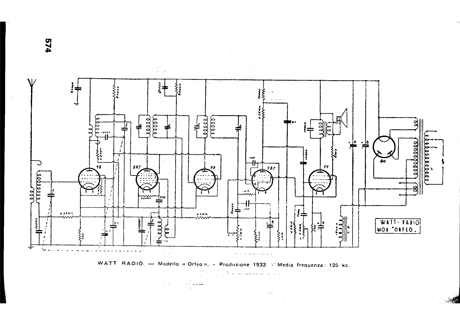 Watt Radio orfeo schematic