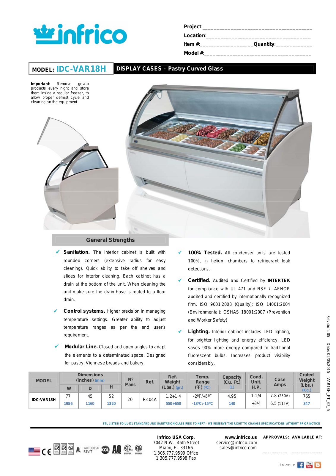 Infrico IDC-VAR18H User Manual