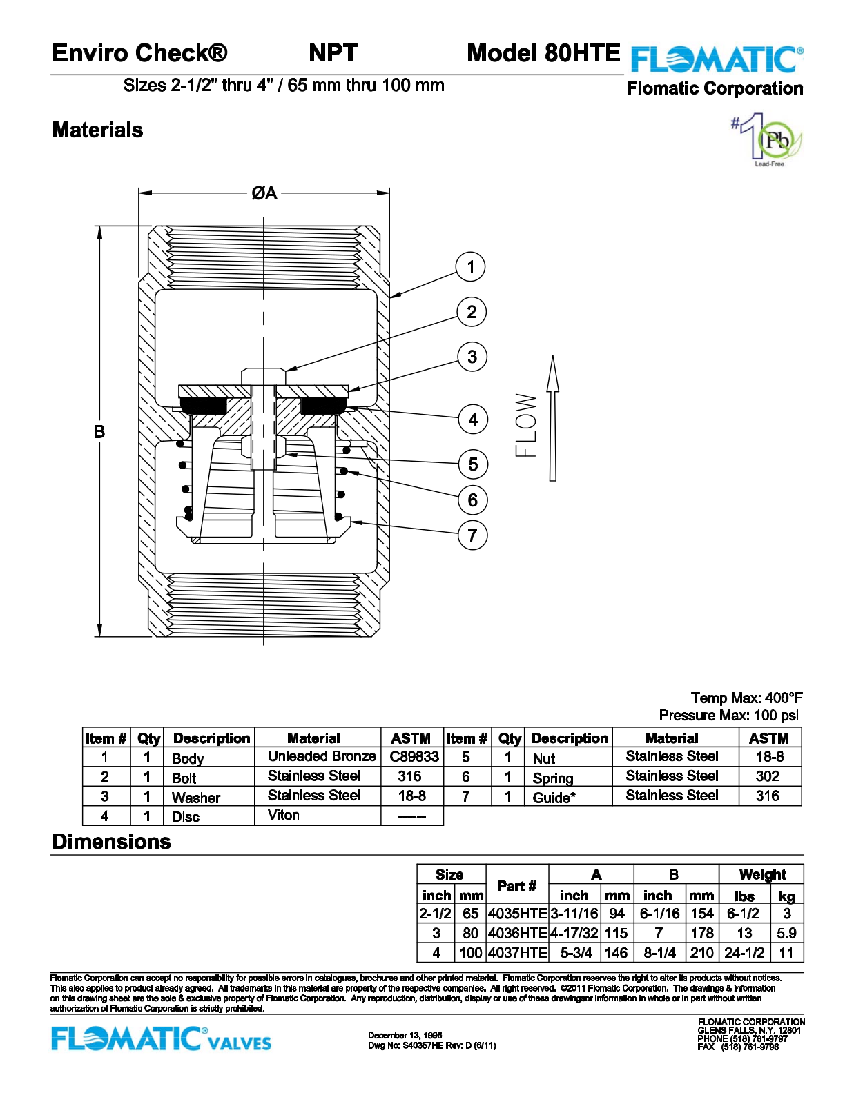 Flomatic 80HTE Shematics