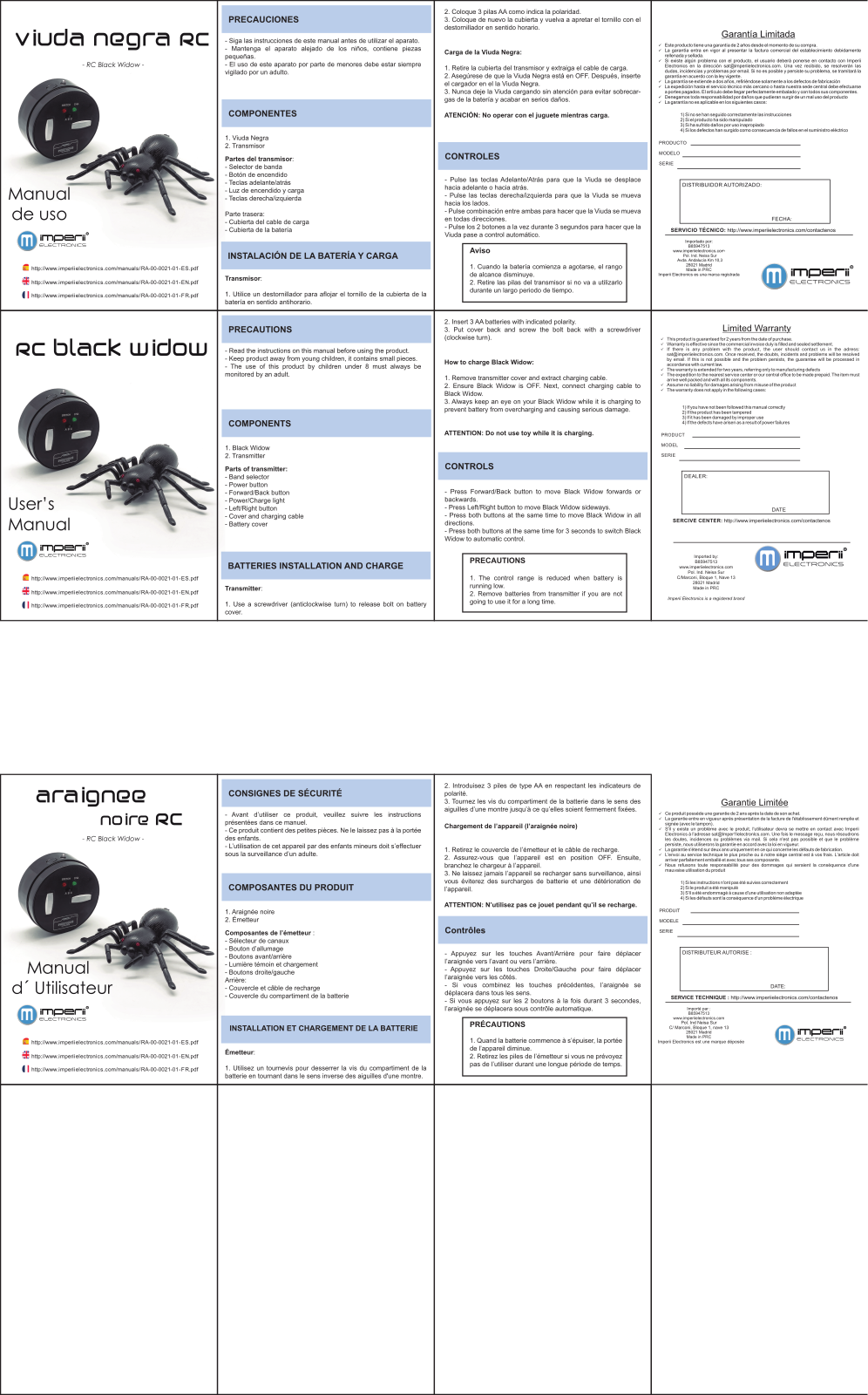 imperii RC Black Widow User Manual