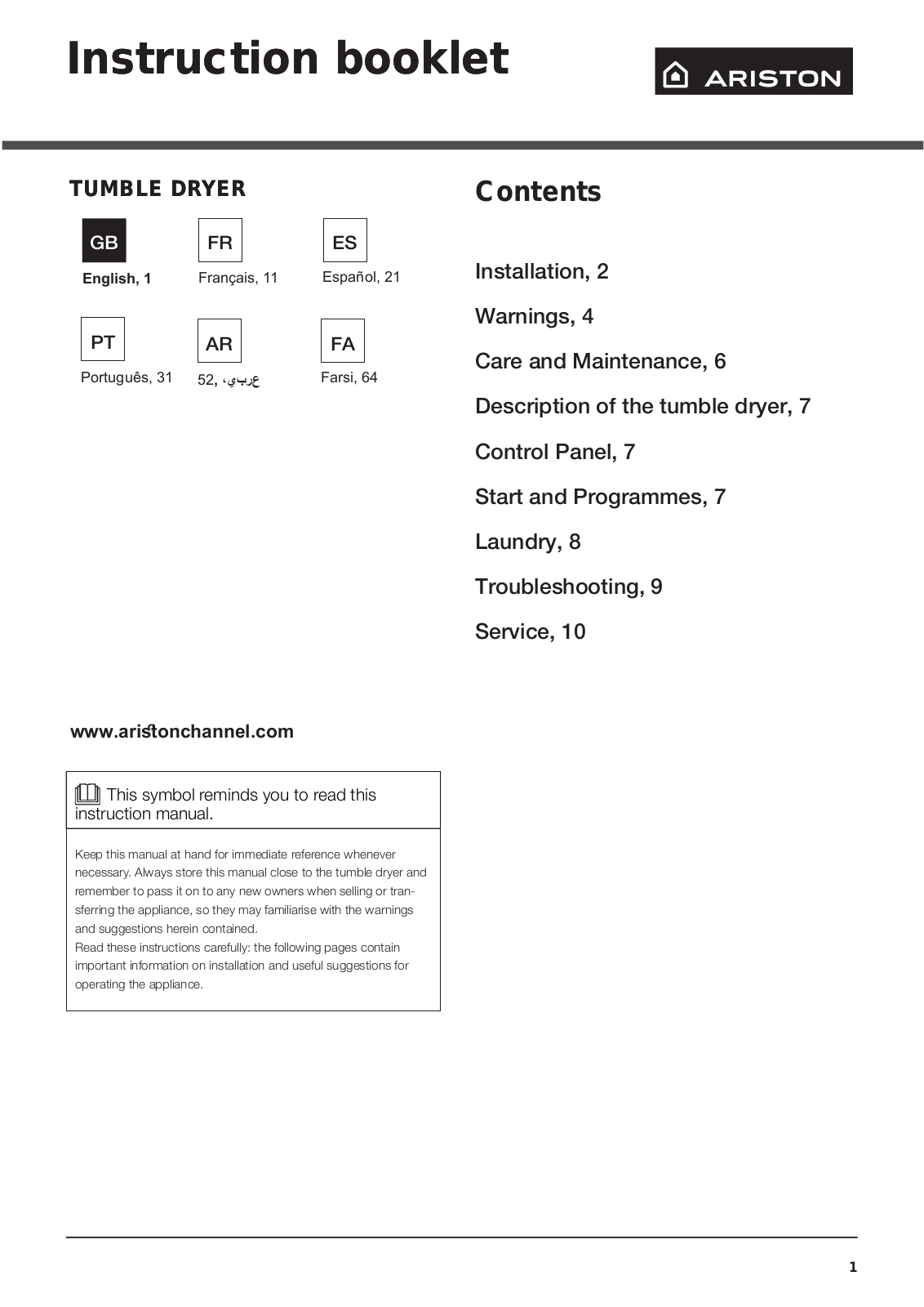 ARISTON TVM 70C 6P/Z (EX) User Manual