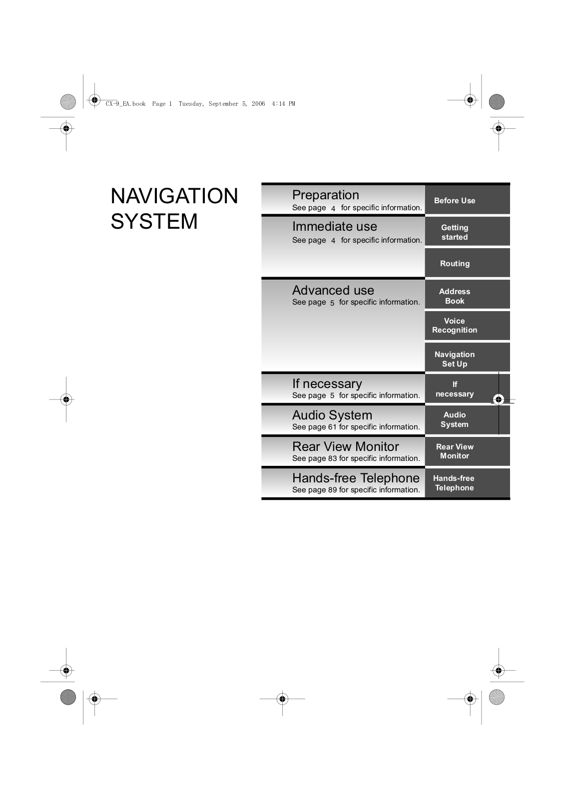 Mazda CX-9 Owner's Manual