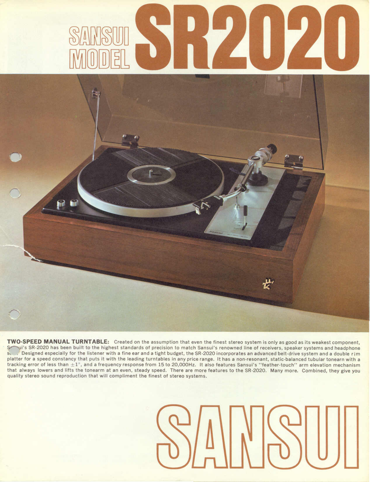 Sansui SR-2020 Brochure