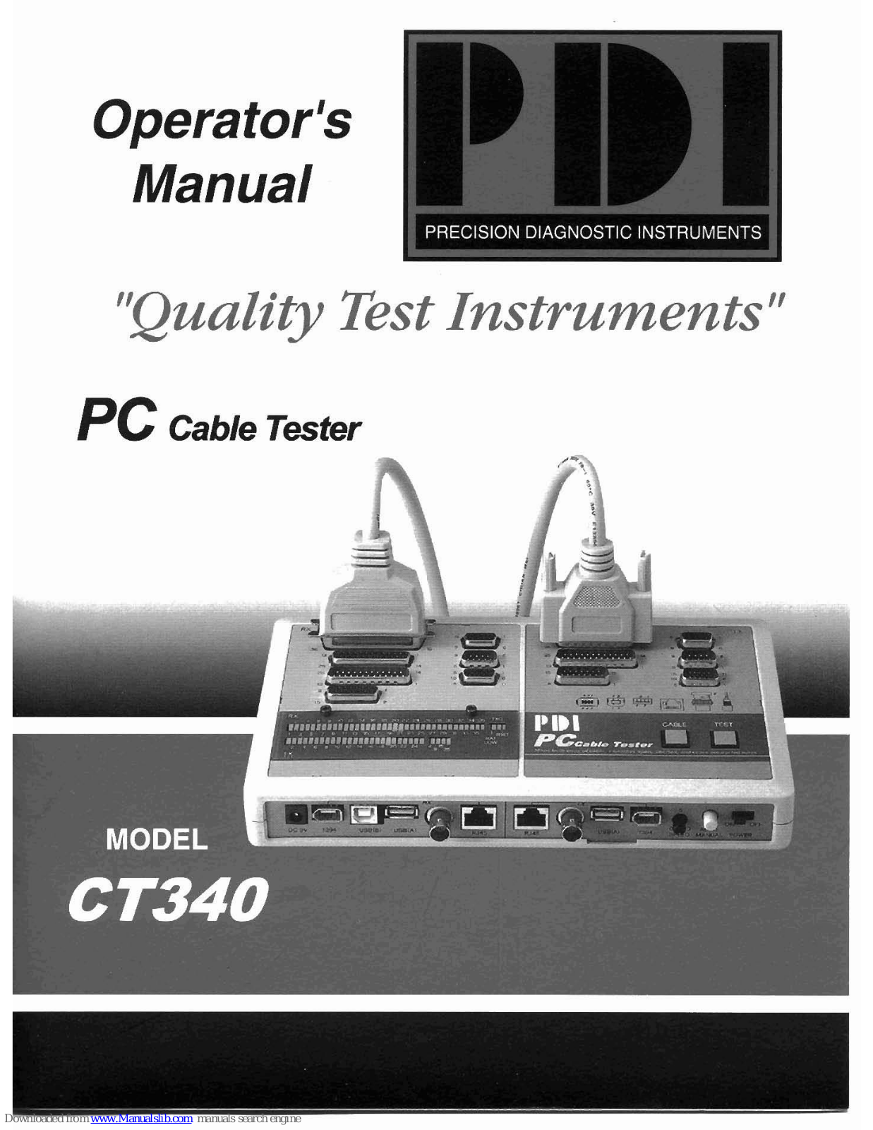 PDi CT340 Operator's Manual - ManualMachine.com