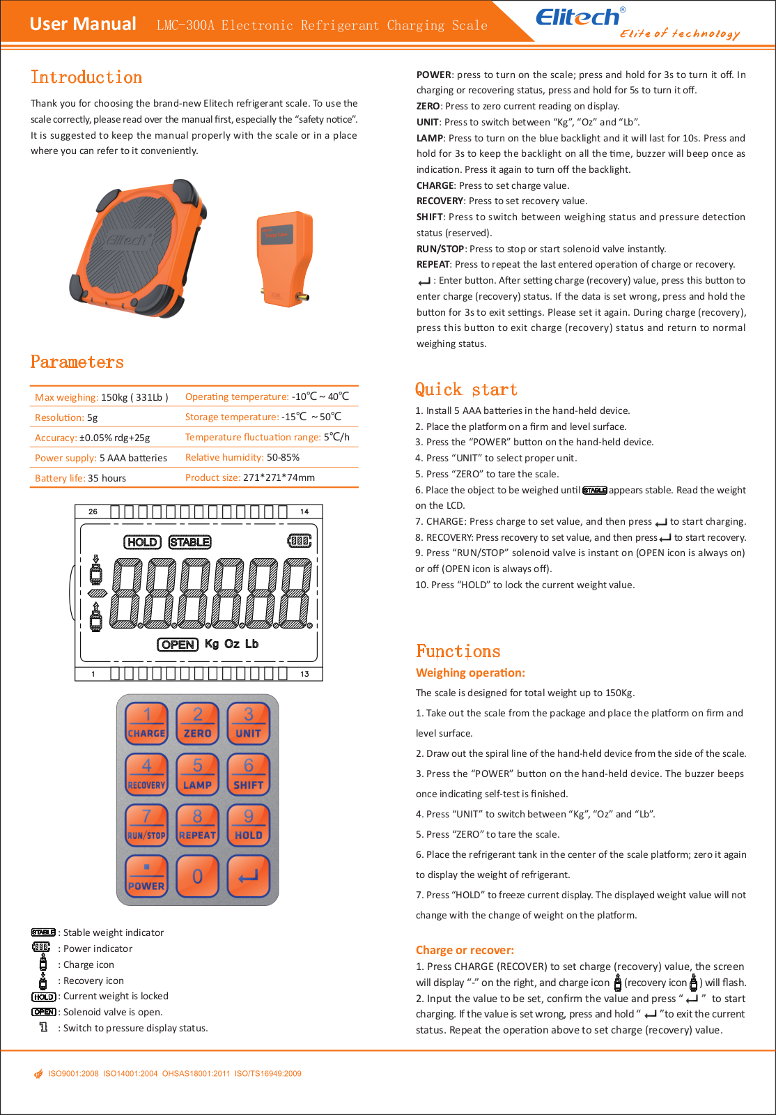 Elitech LMC-300A User Manual