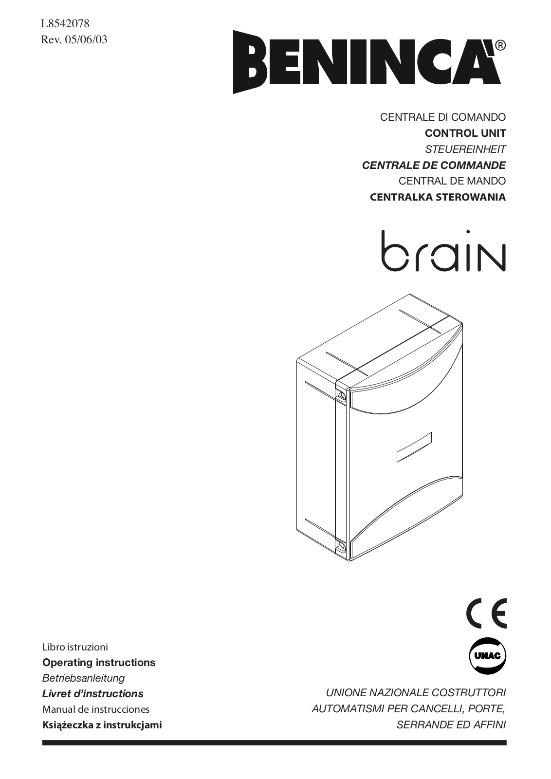 Beninca Brain User Manual