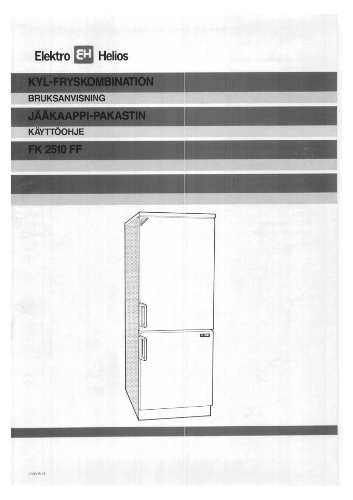 Elektro helios FK2510FF User Manual