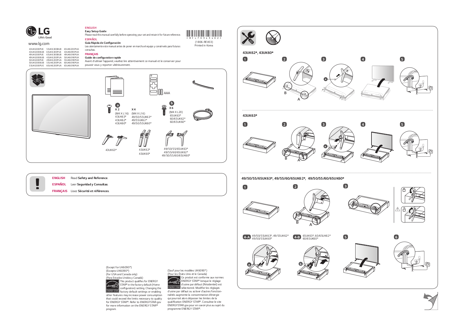 LG 43UK6090PUA Owner's Manual