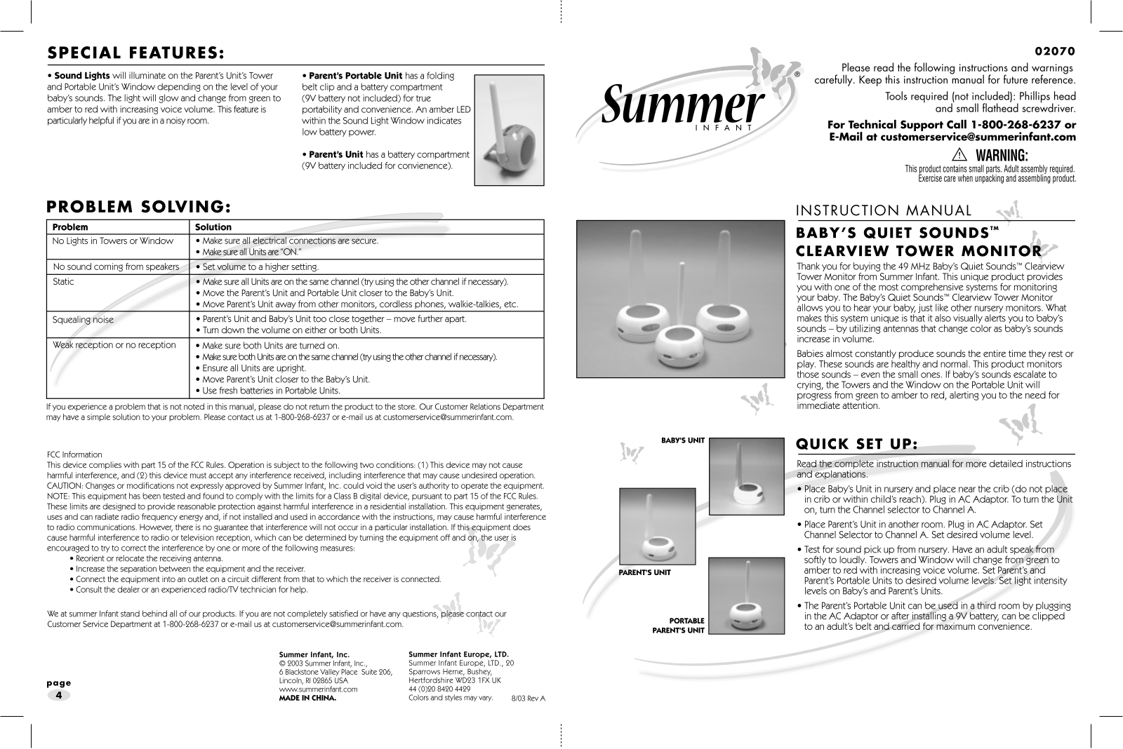 Summer Infant 02070T User Manual