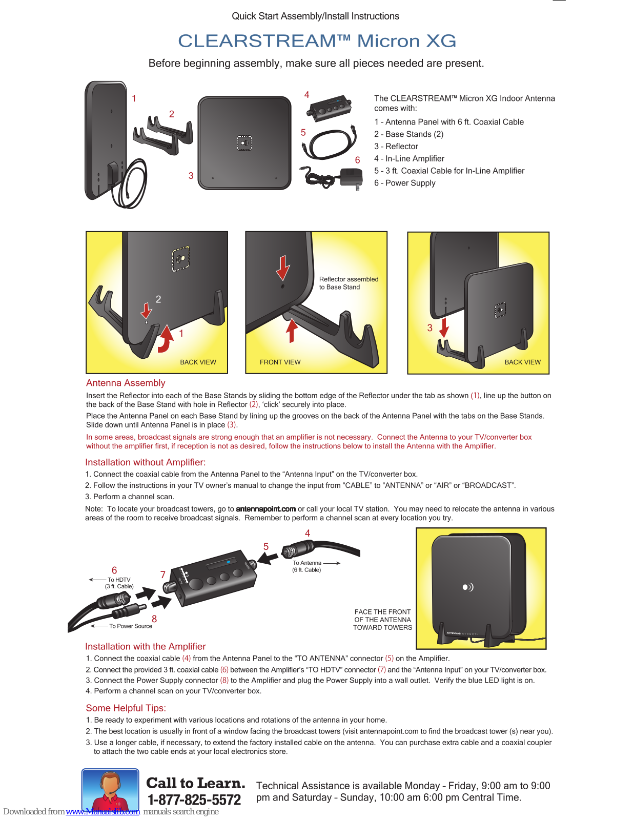 ClearStream Micron XG Quick Start Assembly/installation Instructions