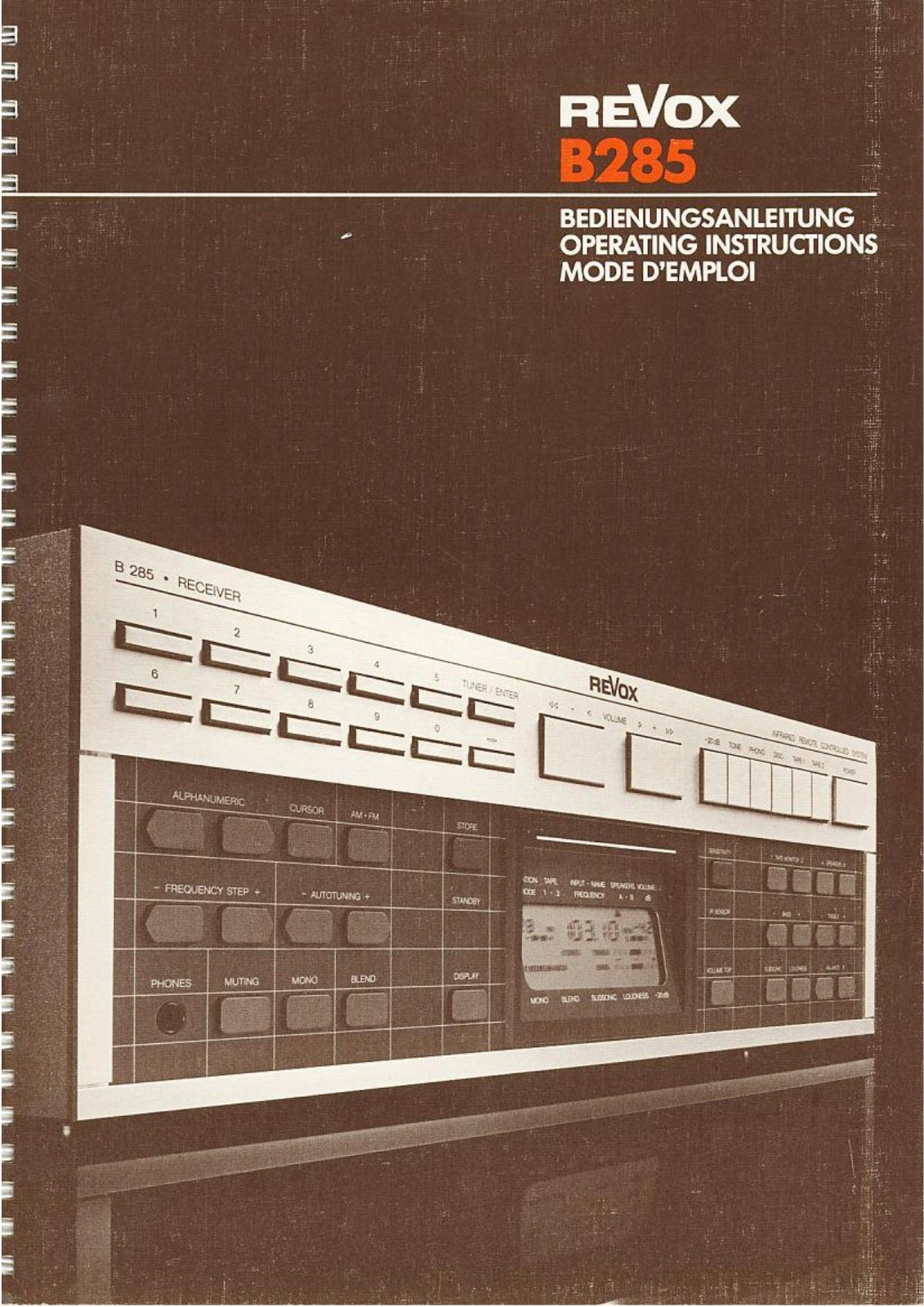 Revox B-285 Owners manual