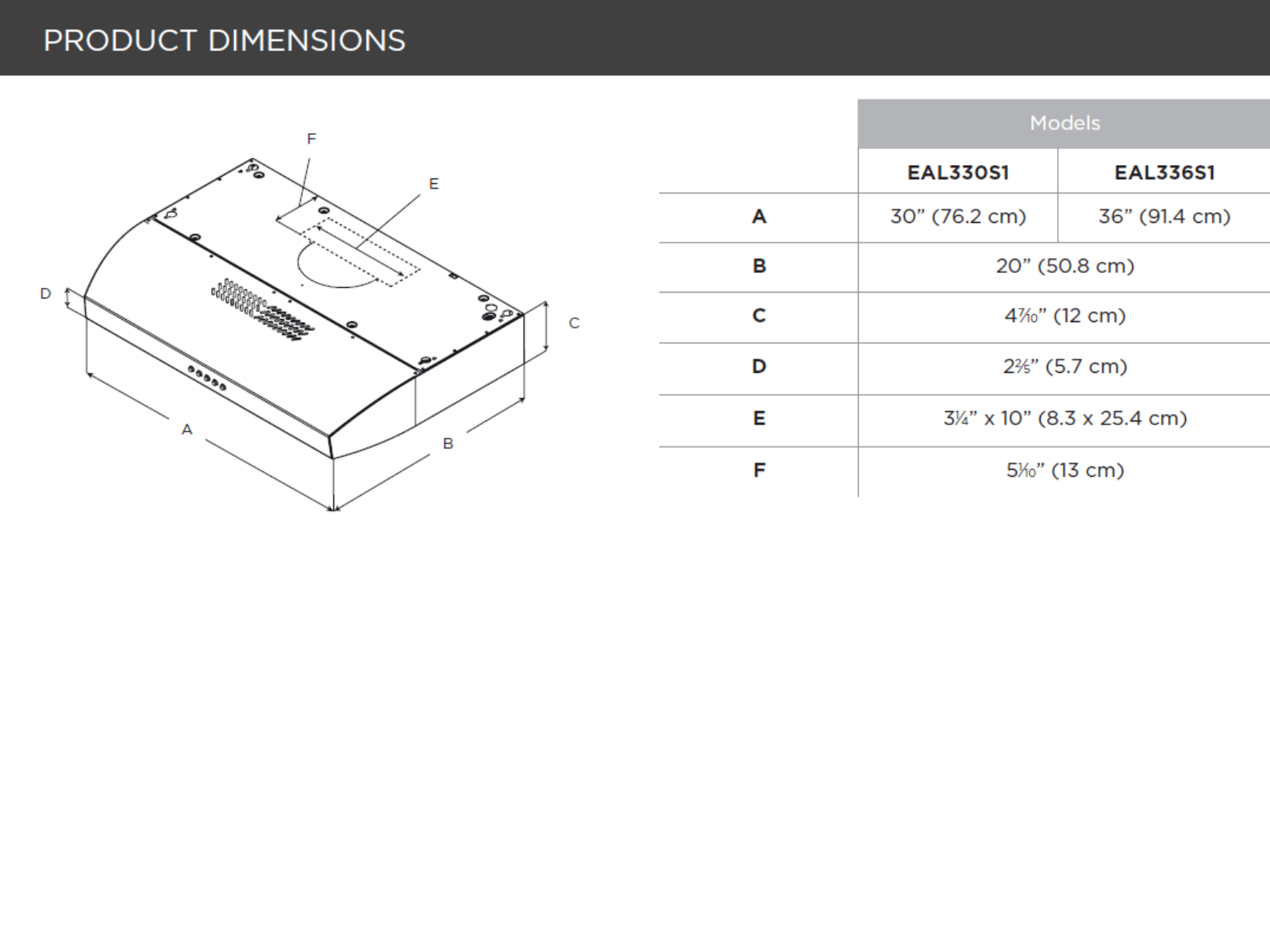 Elica EAL336S1 User Manual