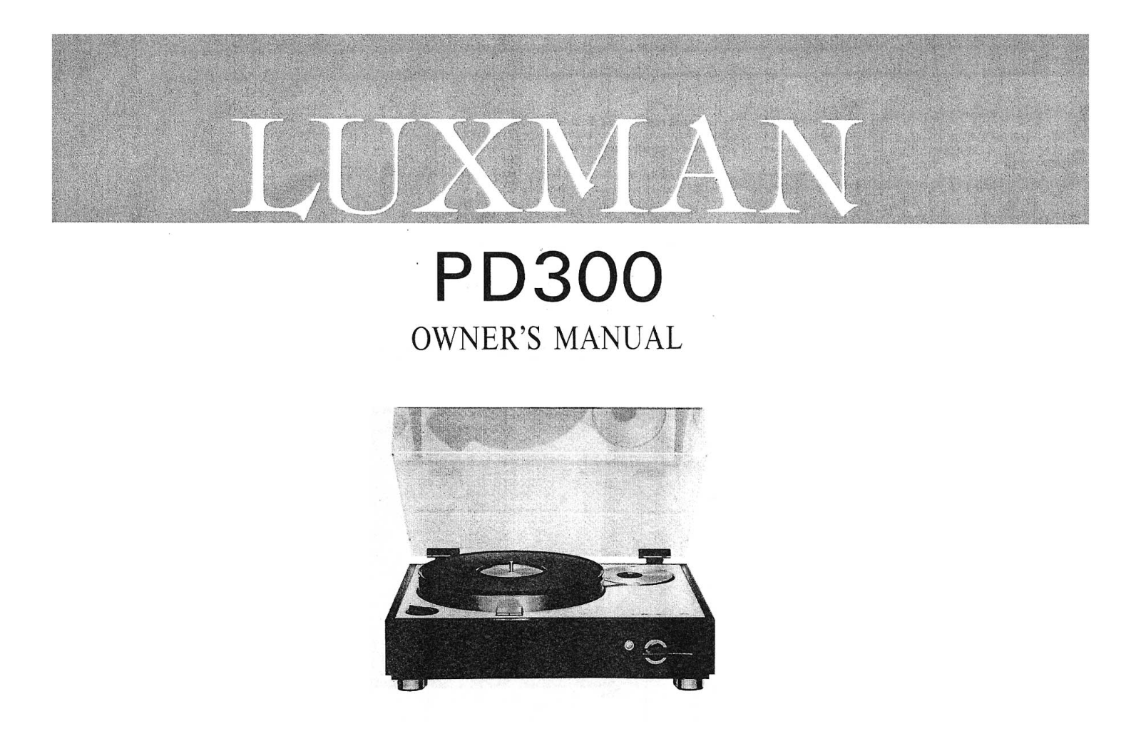 Luxman PD-300 Owners manual