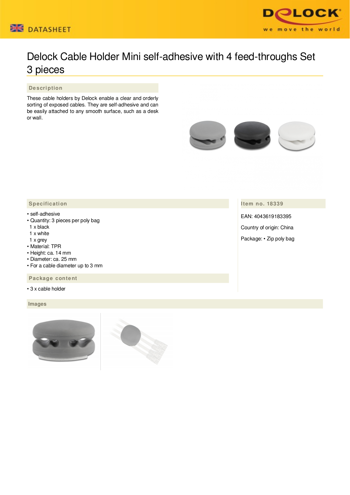 DELOCK 18339 Datasheet - ManualMachine.com