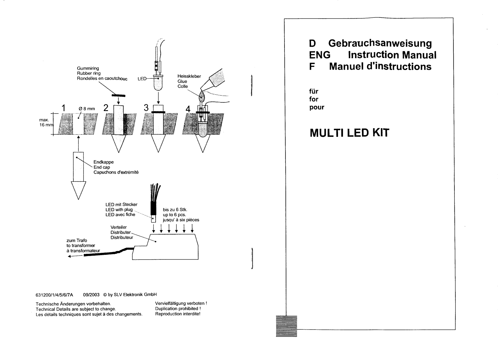 SLV Multi LED kit Instruction Manual