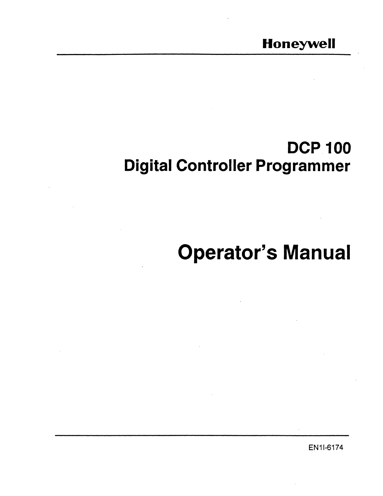 Grieve Corporation DCP 100 Installation  Manual