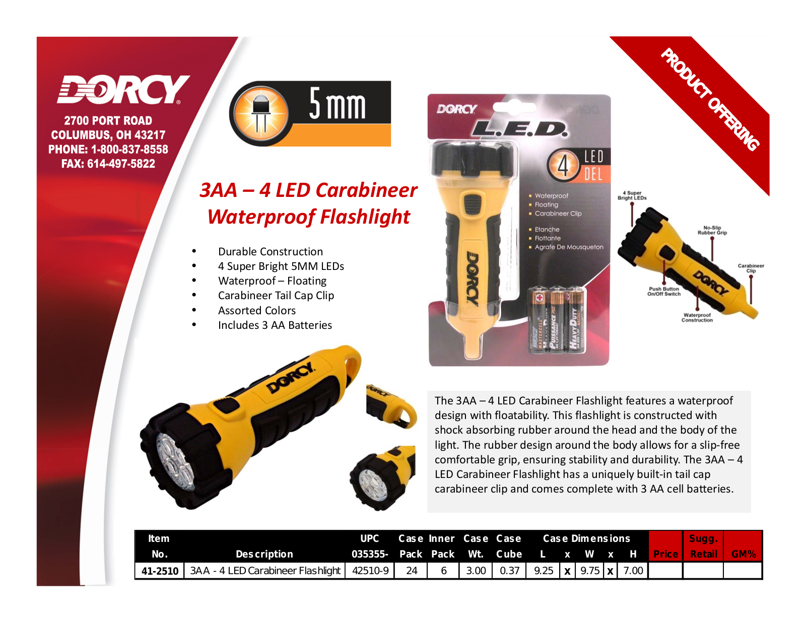 Dorcy 41-2510 Catalog Page