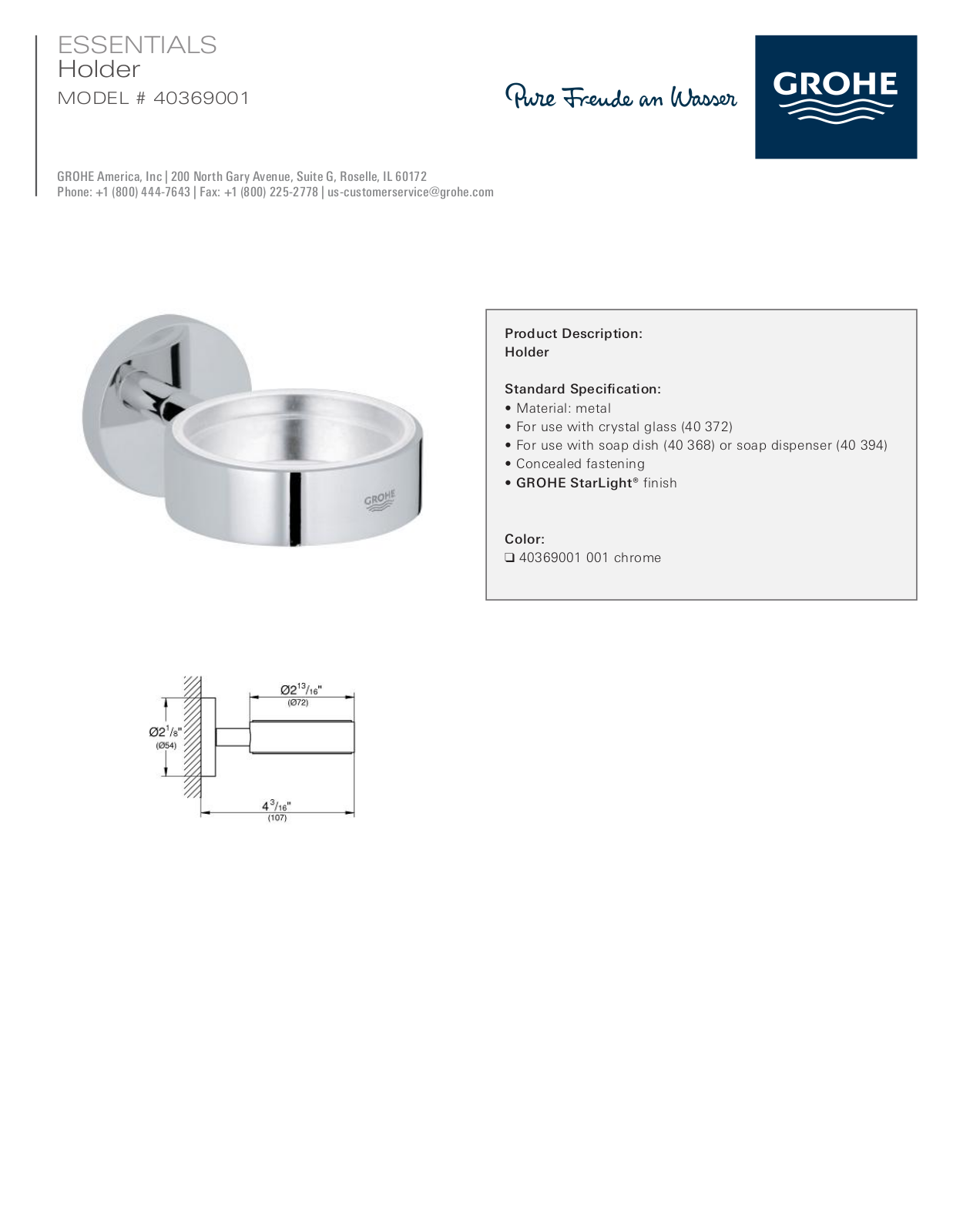 GROHE GRH5371 Specifications - ManualMachine.com