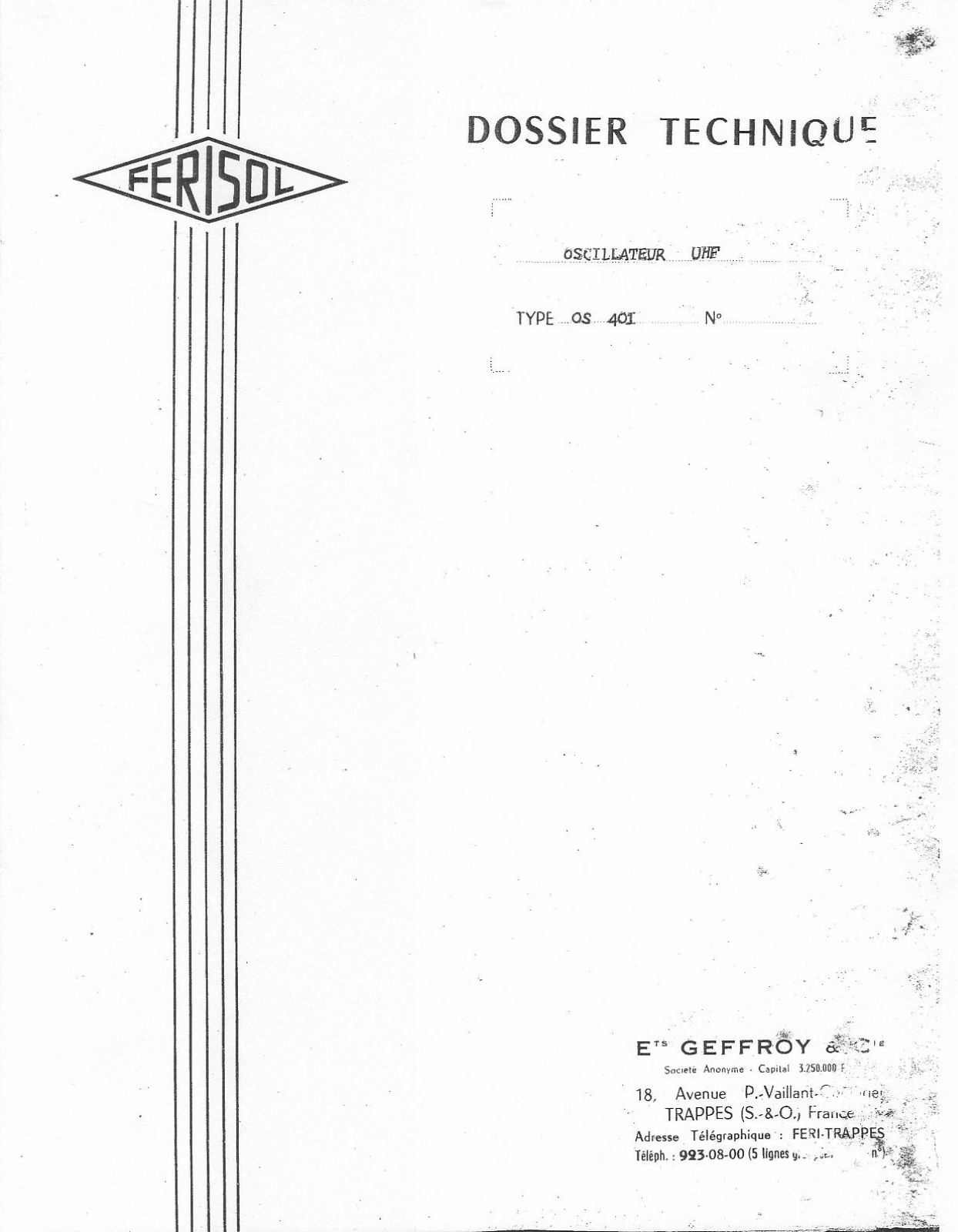 Ferisol OS 401, OS 301 Service manual - ManualMachine.com