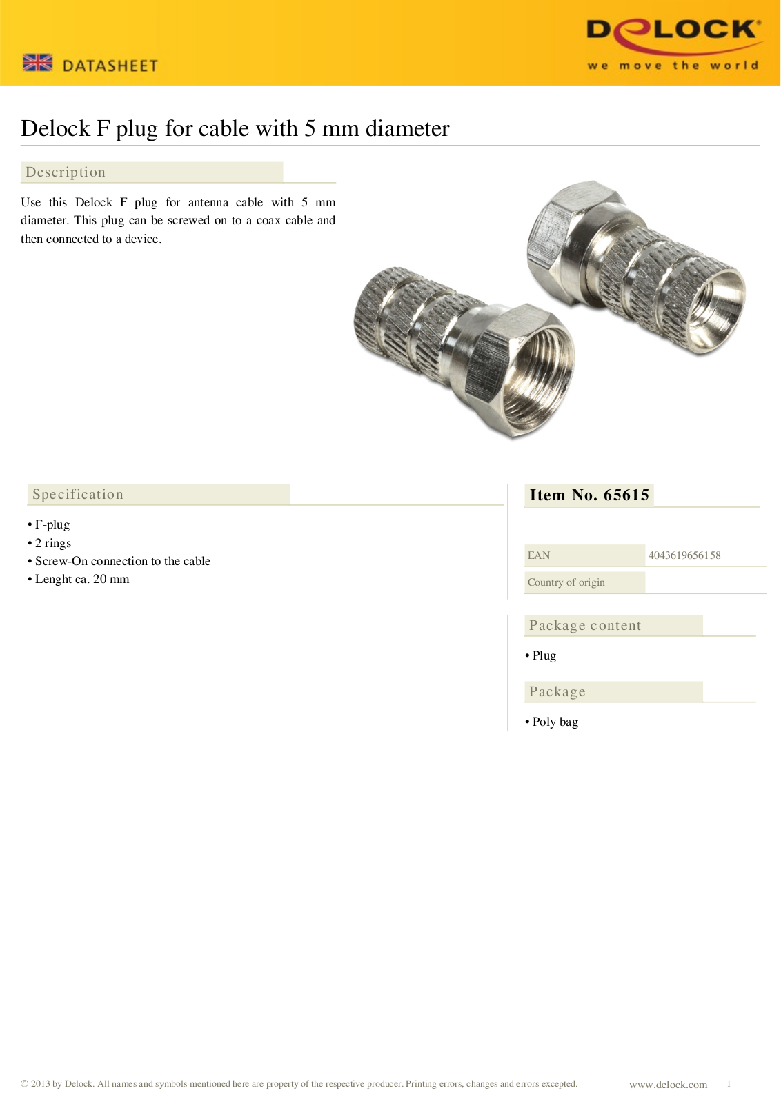 DeLOCK 65615 User Manual