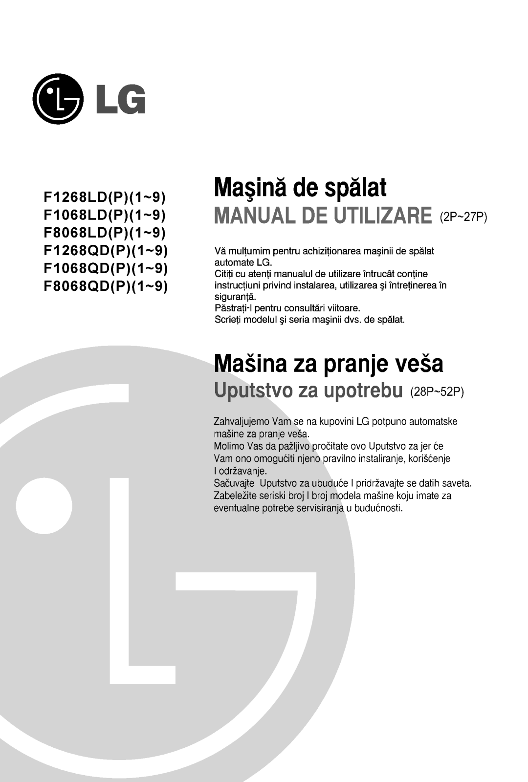 LG F1068QD Owner's Manual