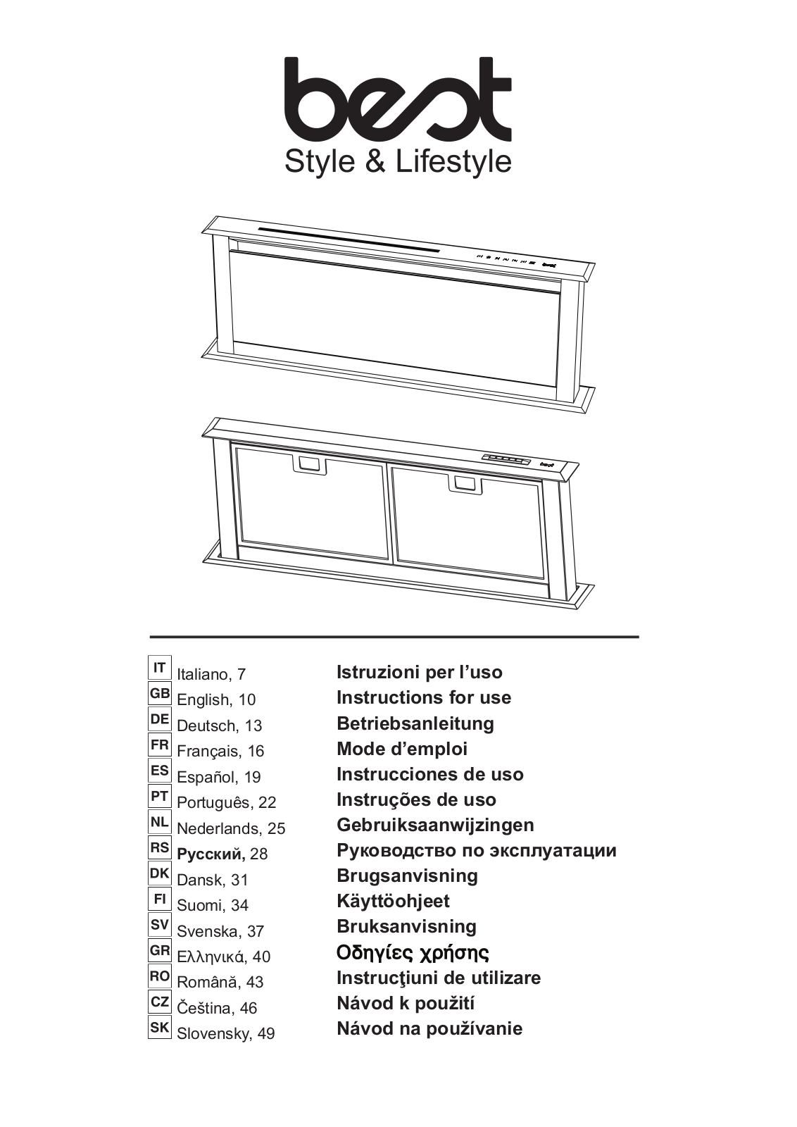 Best P 60 XS EM User Manual