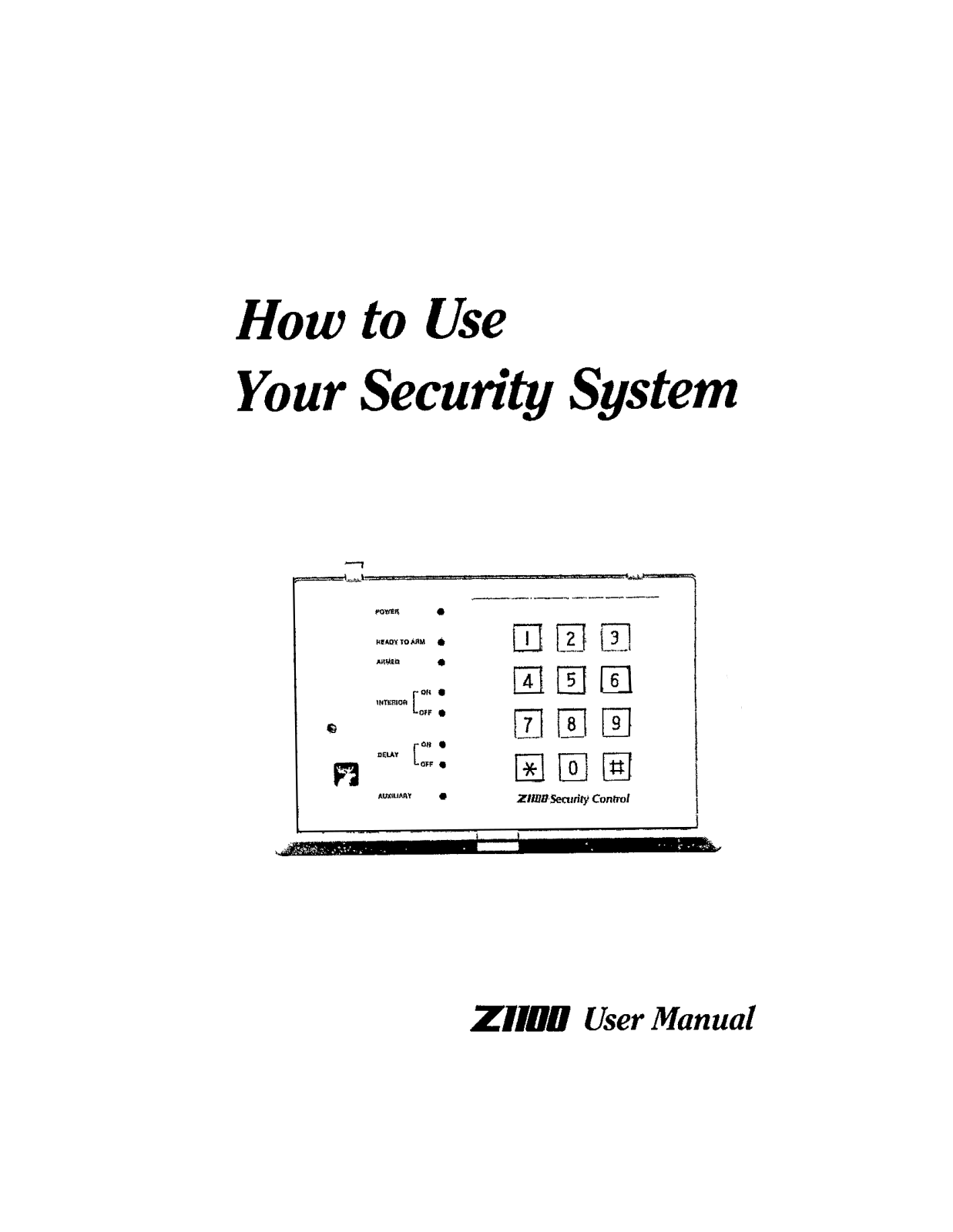 Sentrol Z1100 User Manual