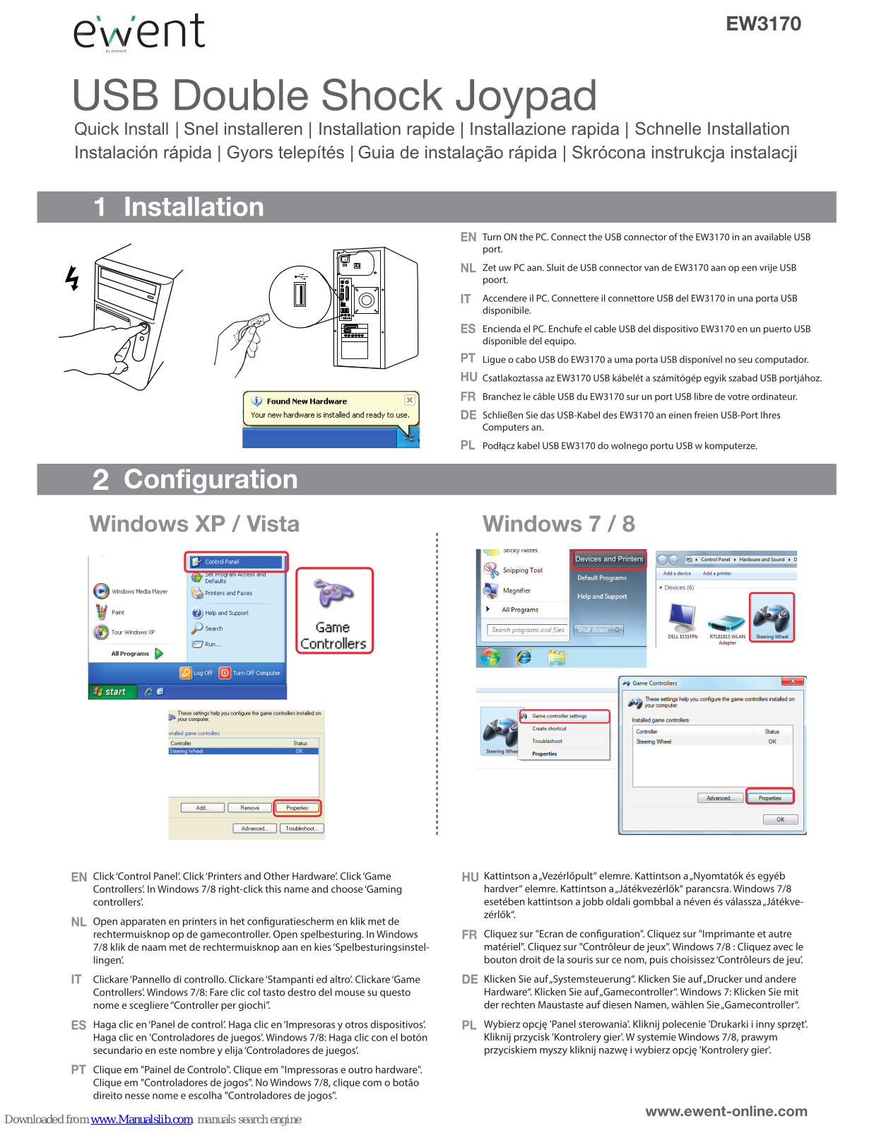 Ewent EW3170 Quick Install Manual