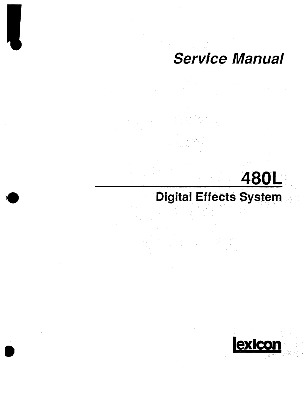 Lexicon 480L Service Manual
