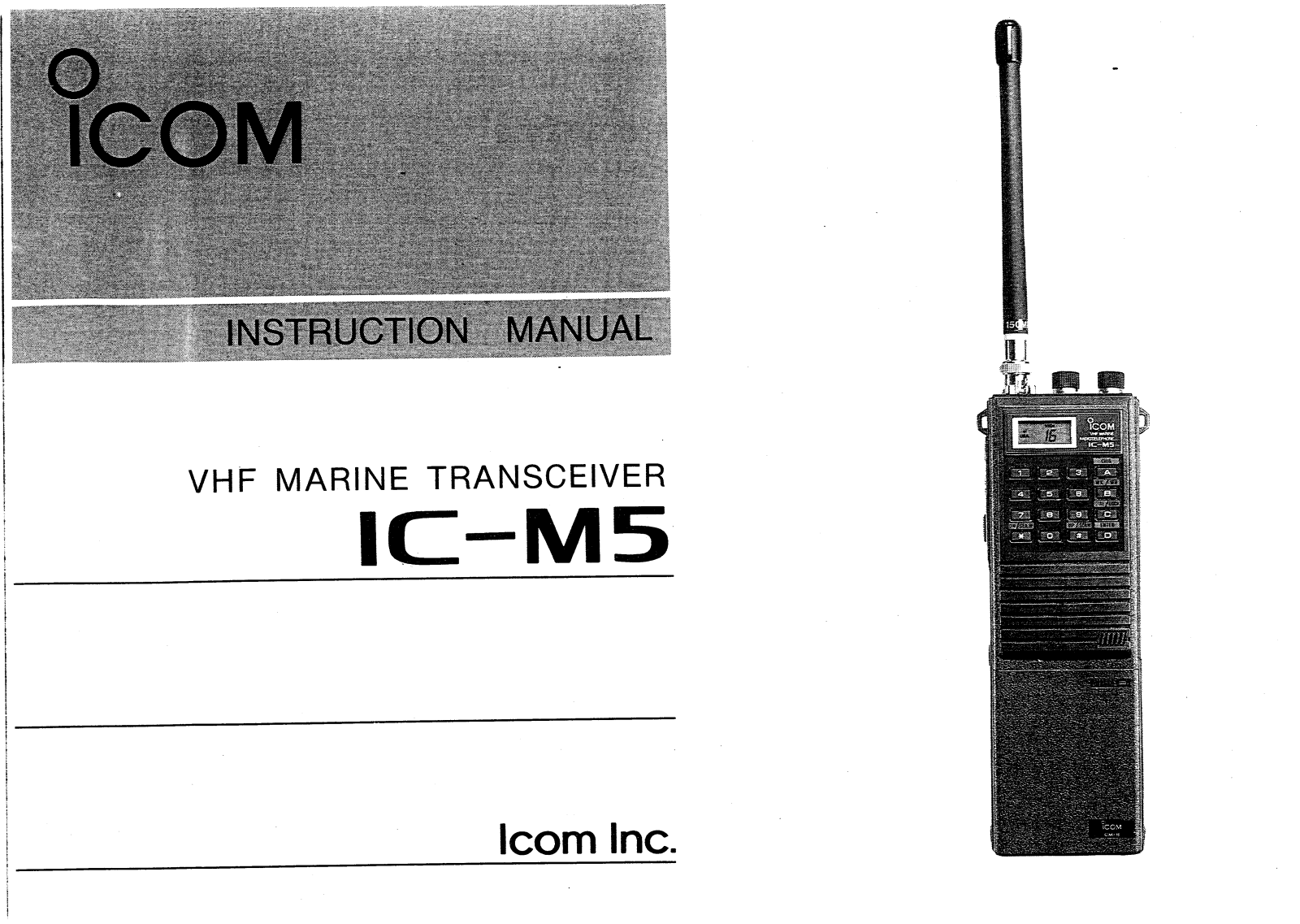 Icom IC-M5 User Manual