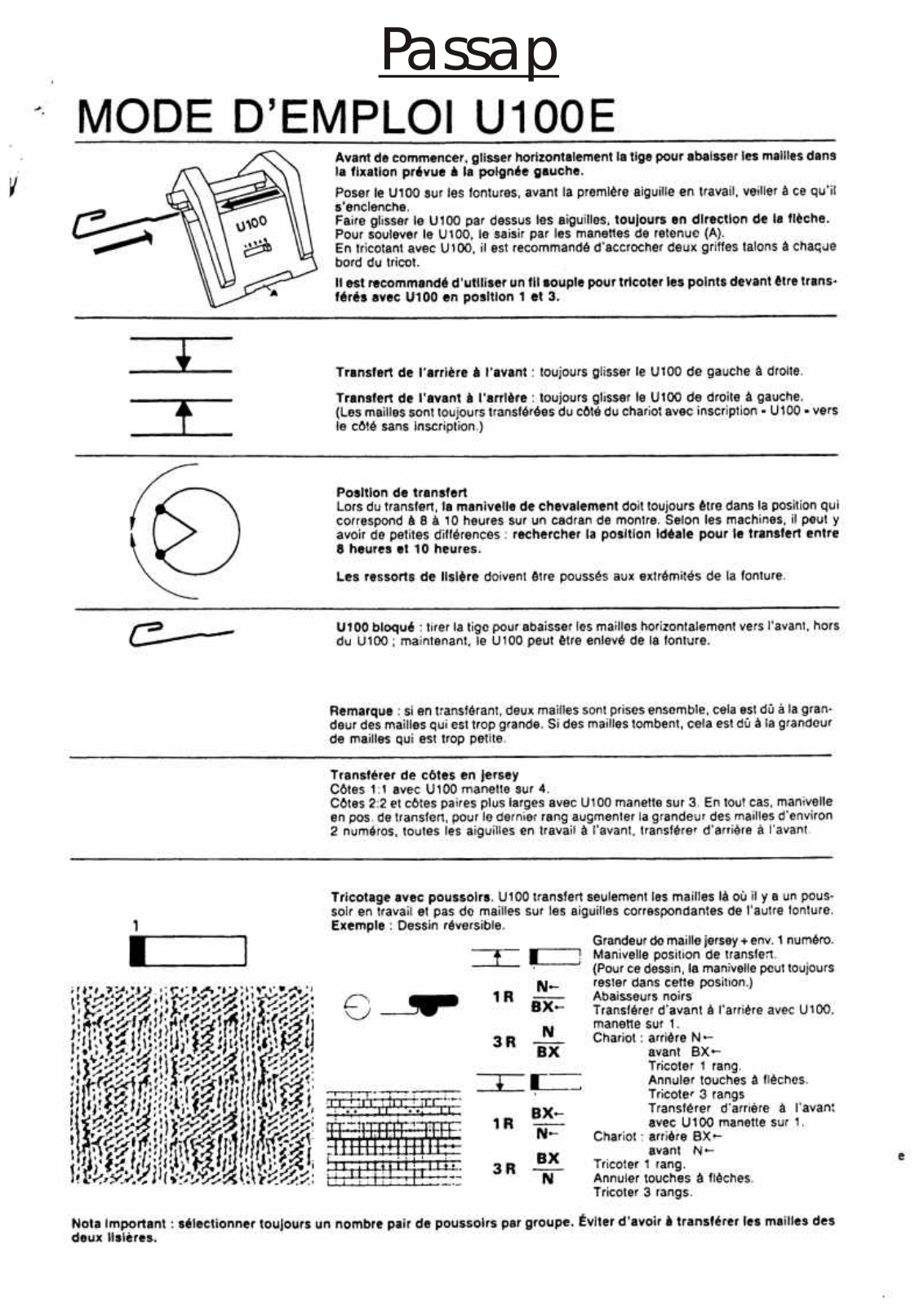 PASSAP U100E User Manual