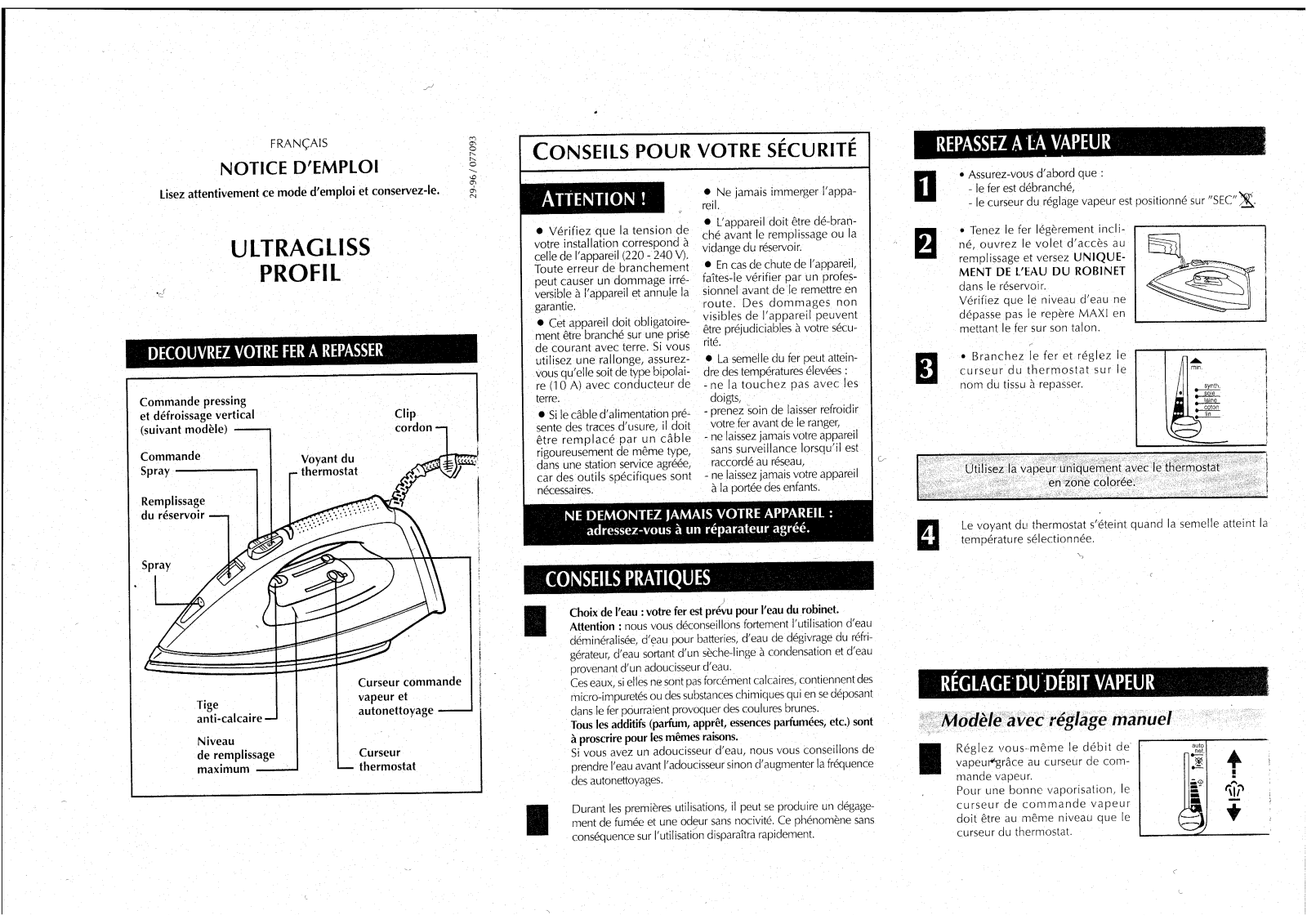 CALOR Ultragliss Profil User Manual