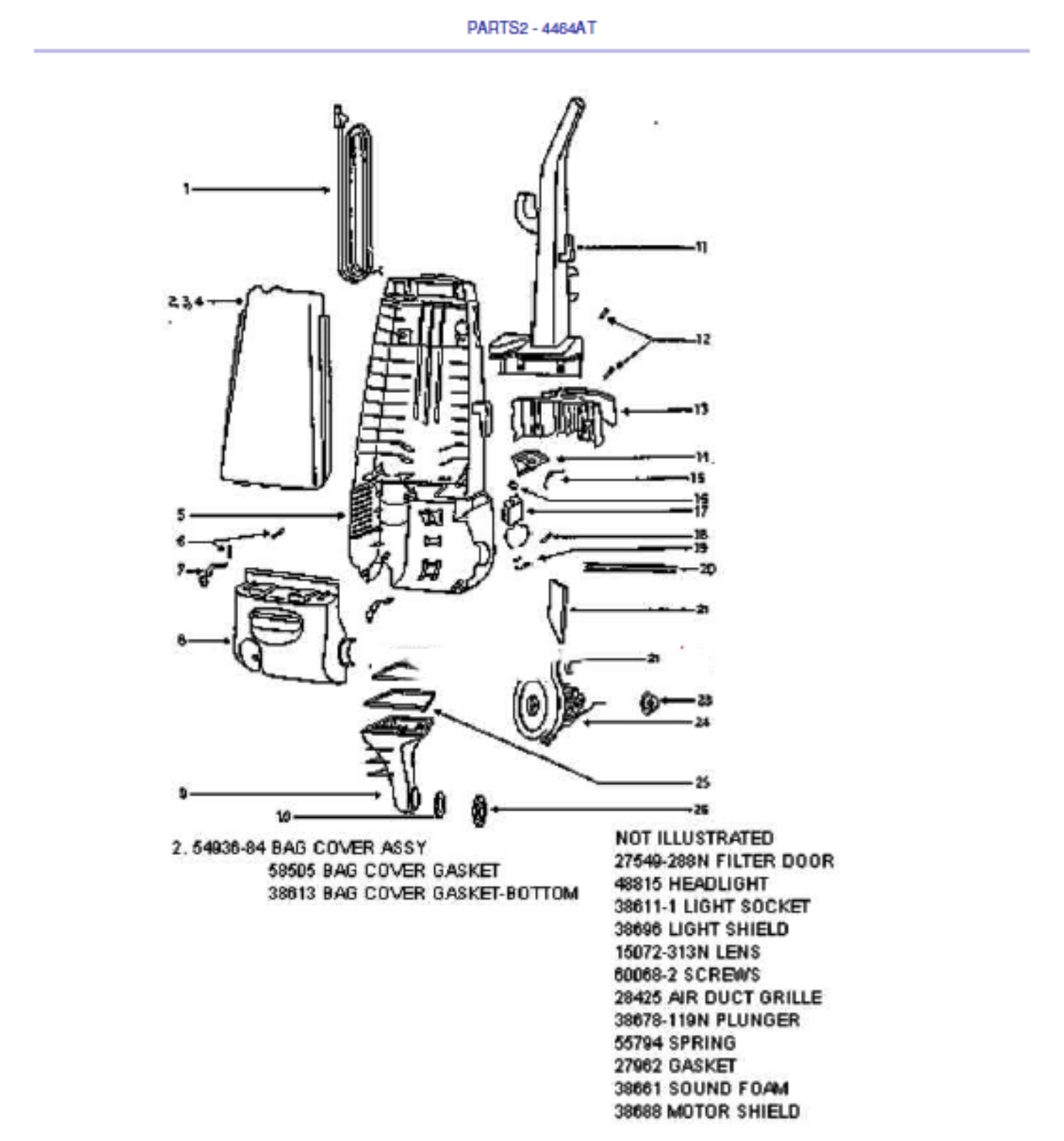 Eureka 4464at Specification Data - ManualMachine.com