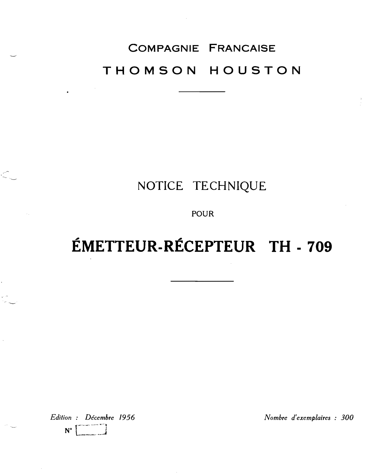 Thomson TH-709 Service manual
