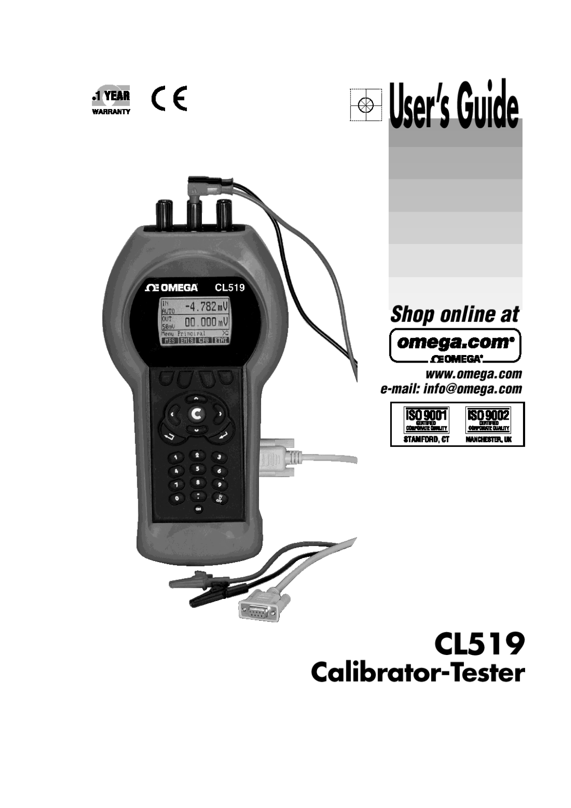 Omega Products CL519 Installation  Manual