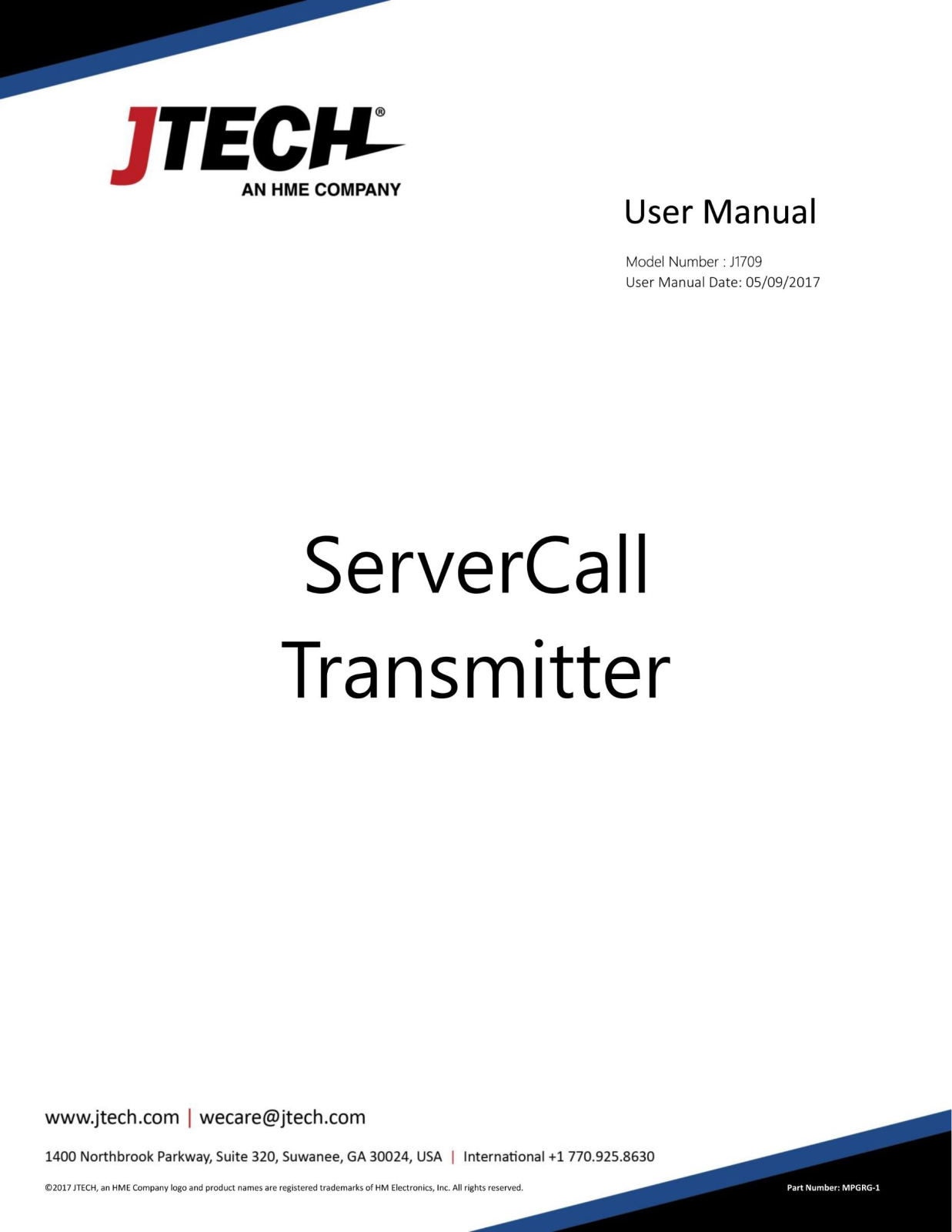 JTECH an HME J1709 User Manual