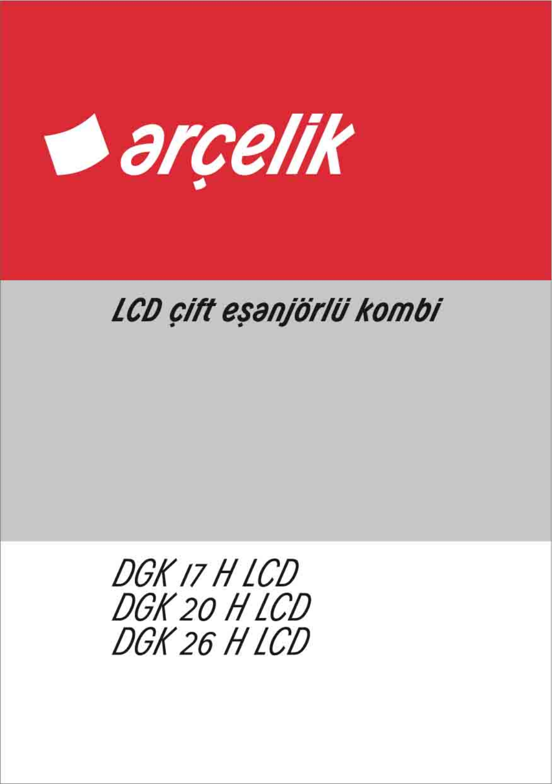 Arçelik DGK17HLCD, DGK20HLCD, DGK26HLCD User manual - ManualMachine.com