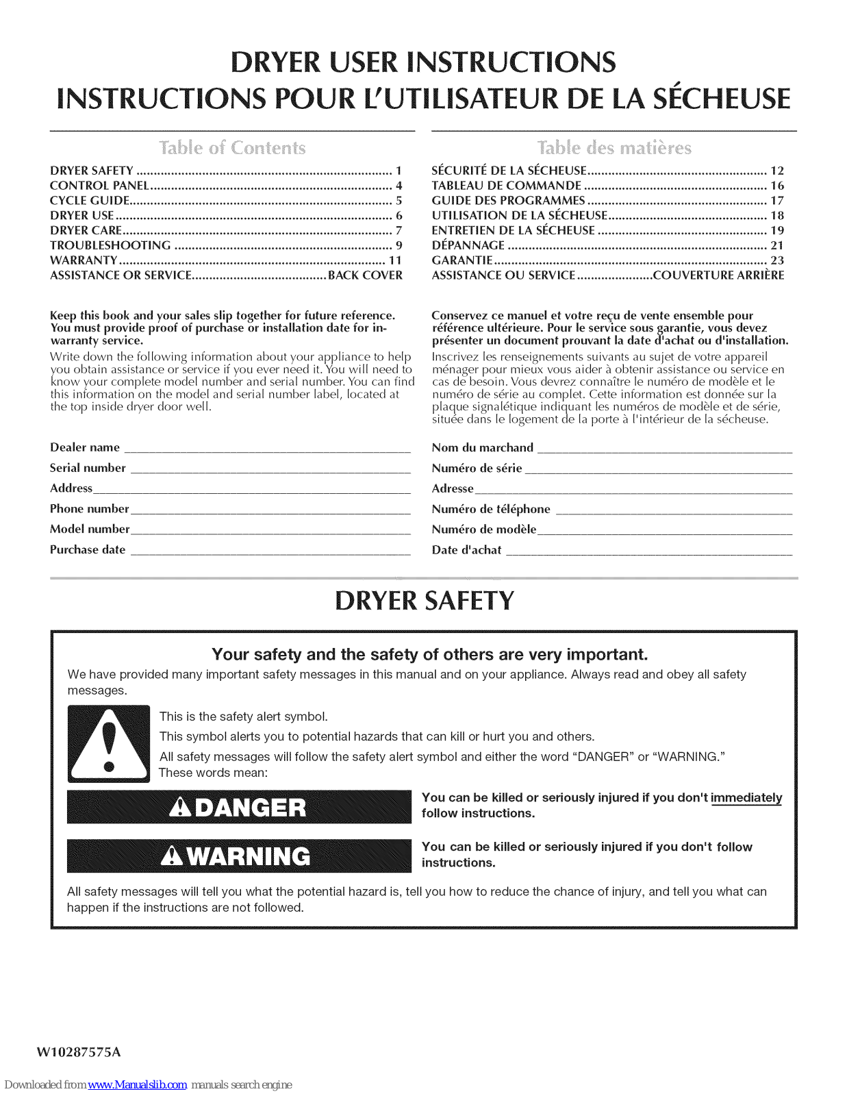 Estate Dryer User Instructions - ManualMachine.com