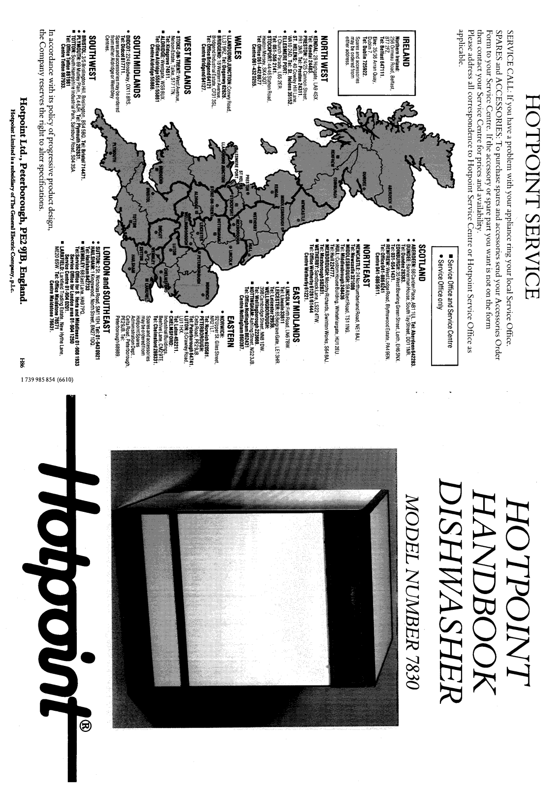 Hotpoint-Ariston HB7830 User Manual