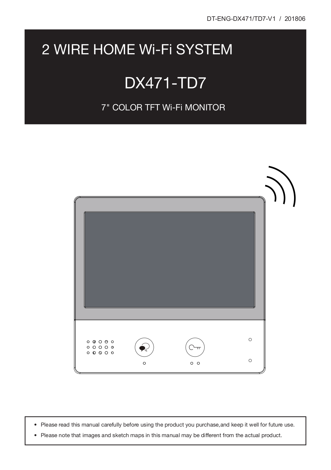 NY Wholesale Intercom DX47MG, DX471, DX471-TD7-WIFI User Manual