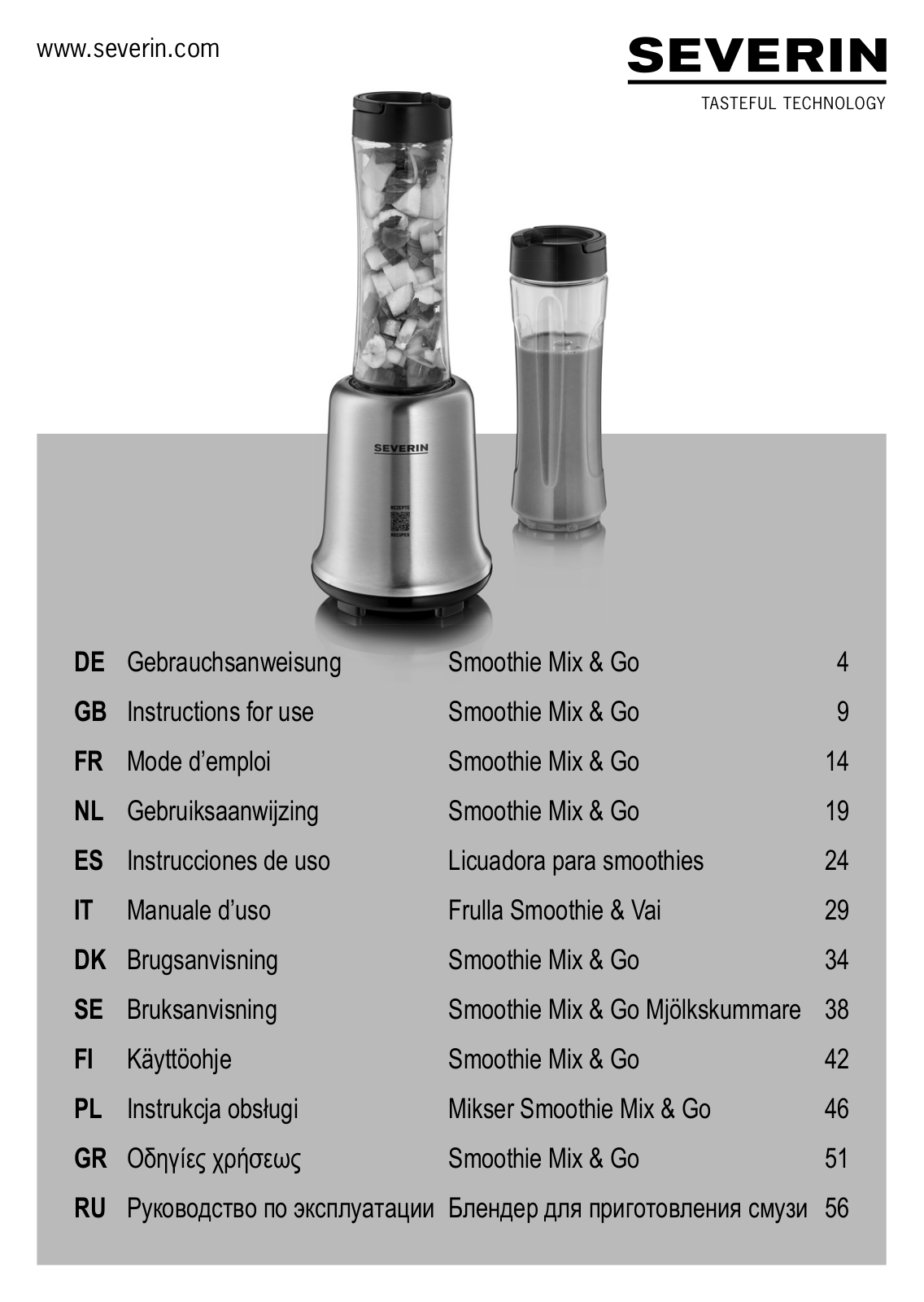 Severin SM 3739 User Manual