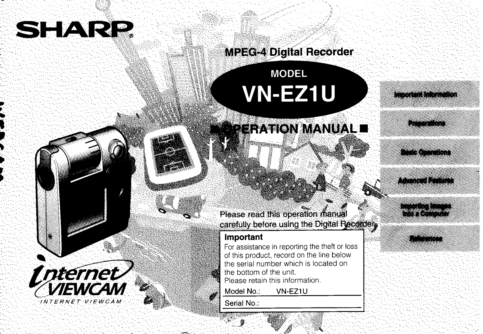 Sharp VNEZ1U Owner's Manual