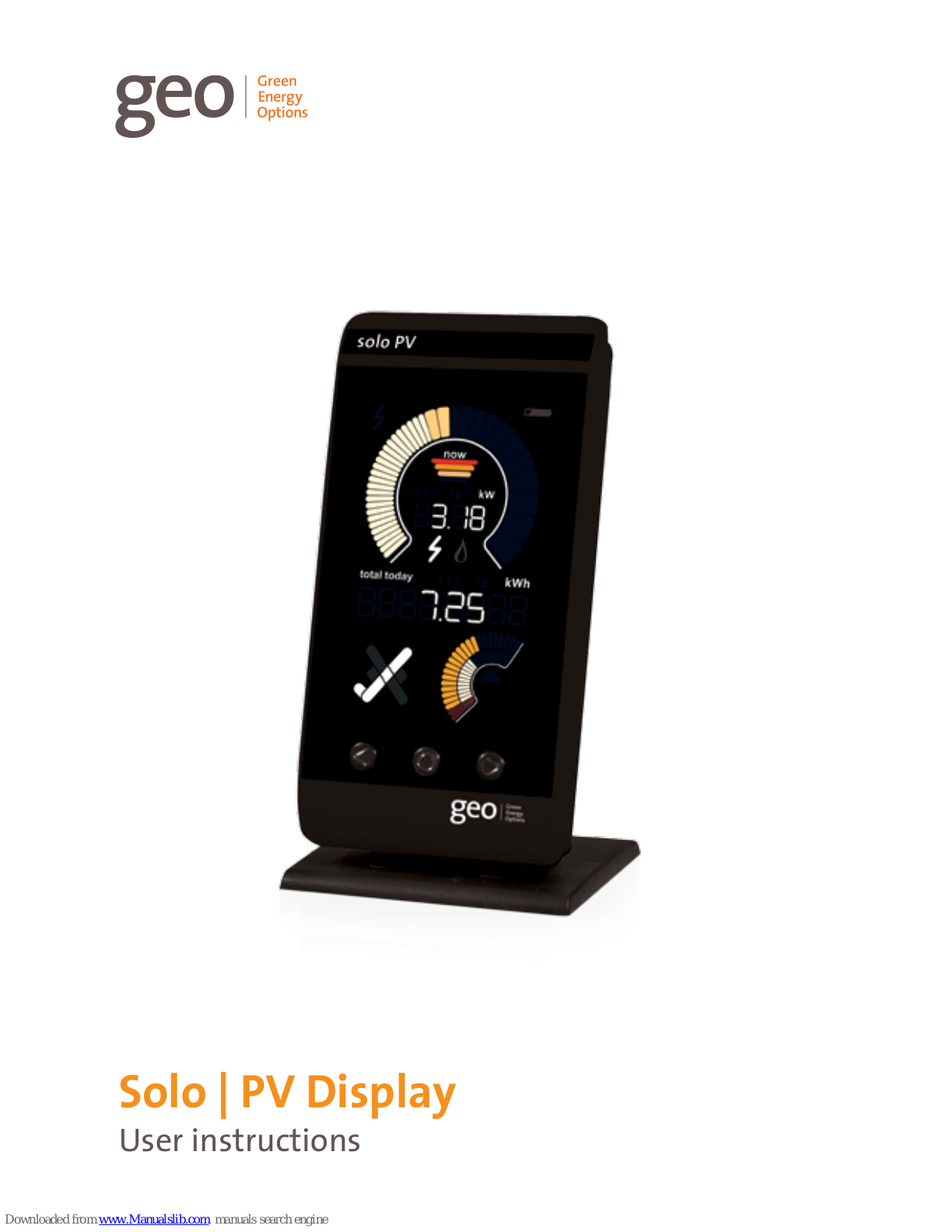 Geo solo User Instructions - ManualMachine.com
