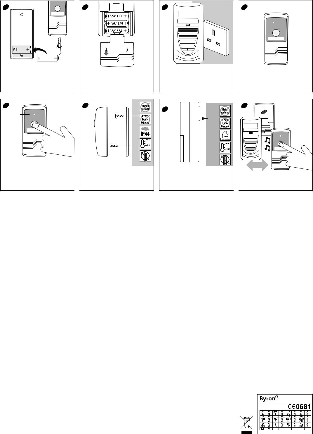 Byron DB300 Installation and Operation Instruction